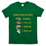Basset Hound Security Gifts Funny Costume For Clothing T-Shirt - Irish Green