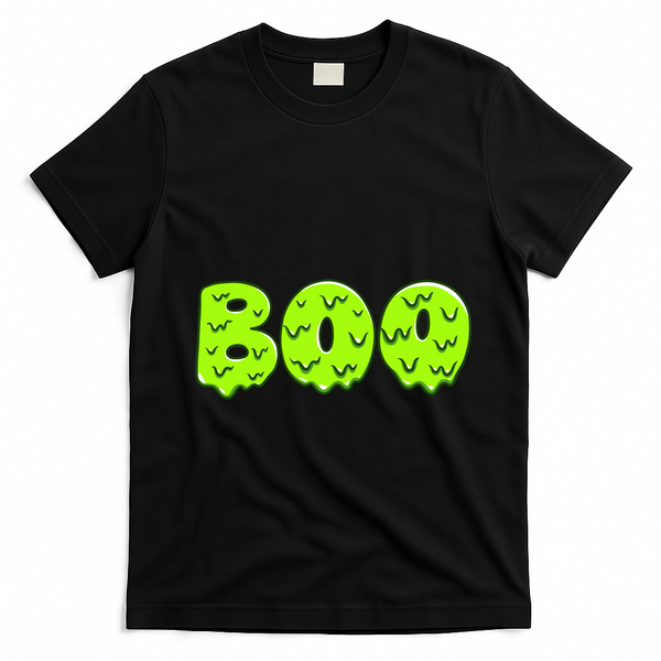 Boo Halloween Slime T-Shirt - Black
