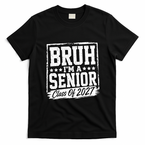 Brush I'm A Senior Class Of 2027 T-Shirt - Black