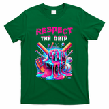 Baseball Ice Cream Drip Respect The Drip Gift T-Shirt - Green