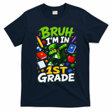 Bruh I'm In 1st Grade Video Gamer Gaming Funny Cute T-Shirt - Navy Blue
