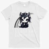 Black Is My Happy Color Goth Girl Emo Gothic Unicorn T-Shirt - White