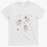 Beetle Illustration With Stars And Cosmic T-Shirt - White