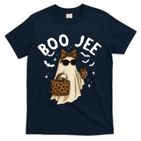 Boo JEE Boujee Ghost Halloween October Vibes T-Shirt - Navy