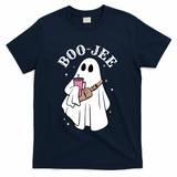 Boo Jee Funny Halloween Shopaholic Ghost T-Shirt - Navy