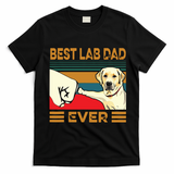 Best Lab Dad Ever Retro Vintage T-Shirt - Black