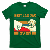 Best Lab Dad Ever Retro Vintage T-Shirt - Irish Green