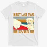 Best Lab Dad Ever Retro Vintage T-Shirt - White