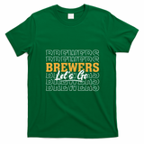 Brewers Let’s Go Fan Apparel for Game Day T-Shirt - Irish Green