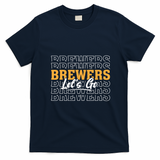 Brewers Let’s Go Fan Apparel for Game Day T-Shirt - Navy Blue