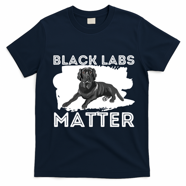 Black Labs Matter Labrador Retriever Lover Dog Owner T-Shirt - Navy Blue
