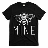 BEE MINE Bumblebee Cute Retro Valentine's Day Funny T-Shirt - Black
