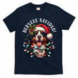Bernese Mountain Dog Christmas Funny Bernese Navidad Berner T-Shirt - Navy Blue