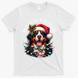 Bernese Mountain Dog Christmas Funny Bernese Navidad Berner T-Shirt - White
