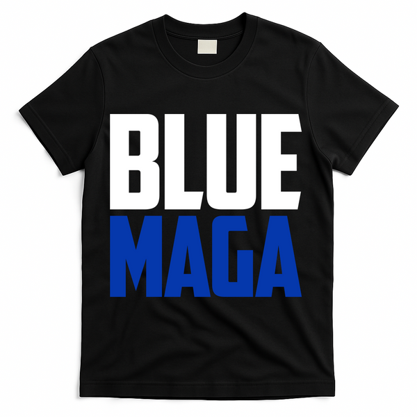 Blue Maga Democrat Make America Great Again T-Shirt - Black