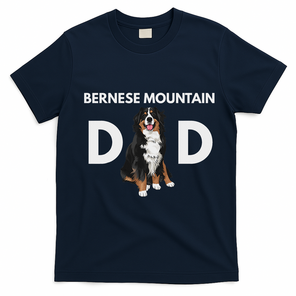 Bernese Mountain Dog Dad Funny Dog Dad Bernese Mountain Dad T-Shirt - Navy Blue