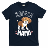 Beagle Mama Dog Mom For Women Gift For Beagle Lover T-Shirt - Navy Blue
