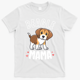 Beagle Mama Dog Mom For Women Gift For Beagle Lover T-Shirt - White