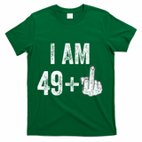 Birthday Male Him Fun 50 Funny 50th Birthday Gift T-Shirt - Green