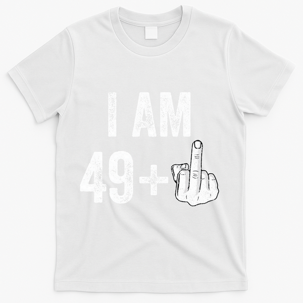 Birthday Male Him Fun 50 Funny 50th Birthday Gift T-Shirt - White
