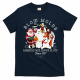 Blow Molds Make Holidays Glow Since 1957 Christmas Halloween T-Shirt - Navy Blue