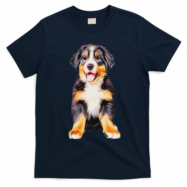 Bernese Mountain Puppy For Women Dog Lovers T-Shirt - Navy Blue