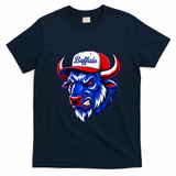 Buffalo Mascot Sports Team T-Shirt - Navy Blue