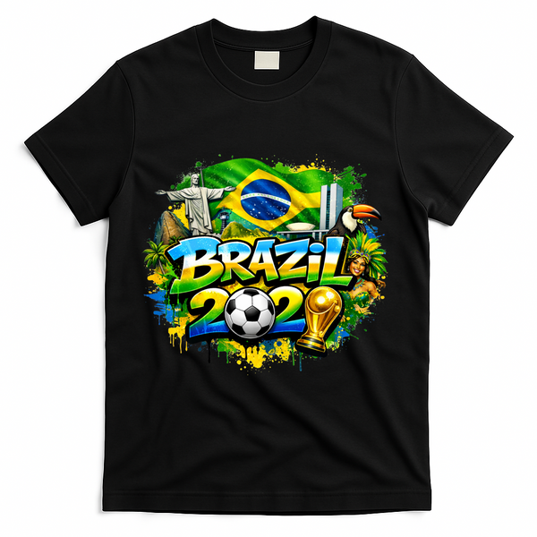 BRAZIL North America Soccer Tournament 2026 T-Shirt - Black