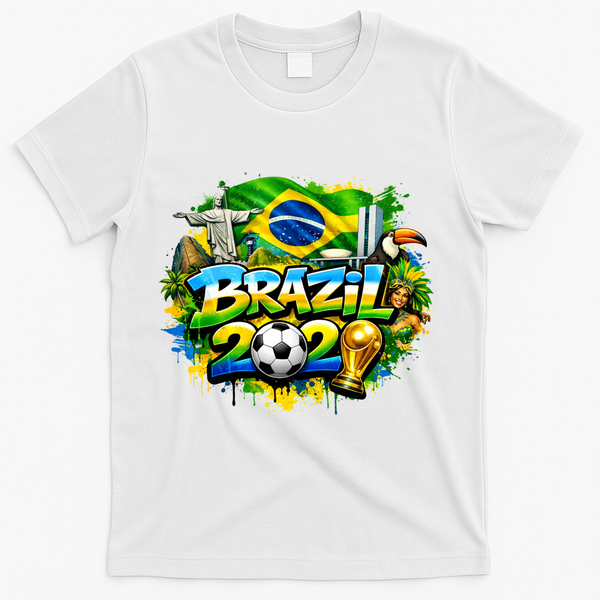 BRAZIL North America Soccer Tournament 2026 T-Shirt - White