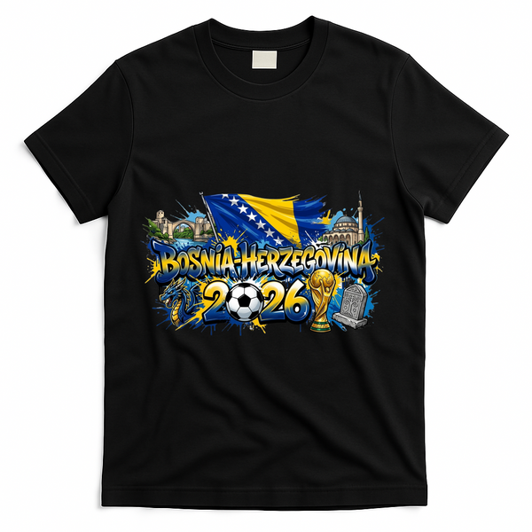 BOSNIA North America Soccer Tournament 2026 T-Shirt - Black