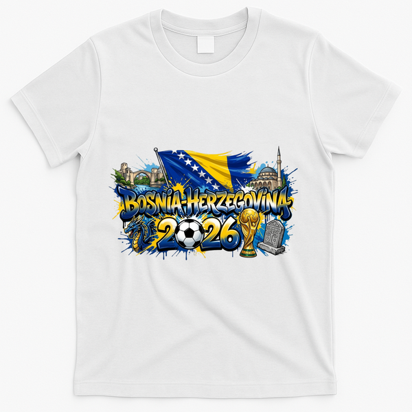 BOSNIA North America Soccer Tournament 2026 T-Shirt - White