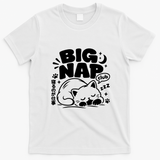 Big Nap Club Fluffy Cat T-Shirt - White