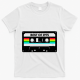 Best Of 1975 Retro 50th Birthday Mixtape T-Shirt - White