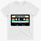 Best Of 1973 Retro 50th Birthday Mixtape T-Shirt - White