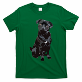 Black Pug Dog For Dog Mom Dad Funny Cute Black Pug T-Shirt - Irish Green
