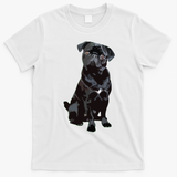 Black Pug Dog For Dog Mom Dad Funny Cute Black Pug T-Shirt - White
