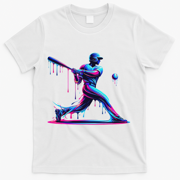 Baseball Player Drip For N Ice Cream T-Shirt - White