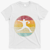 Baseball Pitcher Pitching Ball Glove Retro 70s 80s 90s Gift T-Shirt - White