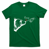 Bear Skeleton Boop Bear Funny Halloween Girl T-Shirt - Irish Green