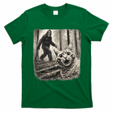 Bigfoot Sasquatch Cat Selfie Funny Meme Kitty T-Shirt - Irish Green