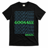 Brazil Soccer Fan Gear GOOAAALLL T-Shirt - Black