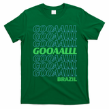 Brazil Soccer Fan Gear GOOAAALLL T-Shirt - Irish Green