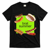 Brat Summer Funny Hot Dog Bratwurst Summer T-Shirt - Black