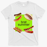 Brat Summer Funny Hot Dog Bratwurst Summer T-Shirt - White