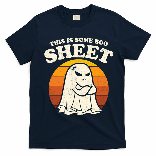 Boo Sheet Shirt This Is Some Boo Sheet Ghost Funny Retro Halloween T-Shirt - Navy Blue