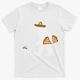 Bigfoot Sasquatch Taco Chihuahua Funny Cinco De Mayo Mexican T-Shirt - White