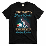 Boston Terrier American Gentleman Bibliophile Book Lover T-Shirt - Black
