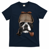 Boston Terrier Detective Boston Terrier Dog Lover T-Shirt - Navy Blue