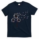 Boston Terrier Dandelion Flower Fly Dog Lovers Funny T-Shirt - Navy Blue