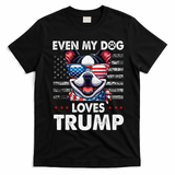 Boston Terrier Even My Dog Loves Trump Funny T-Shirt - Black